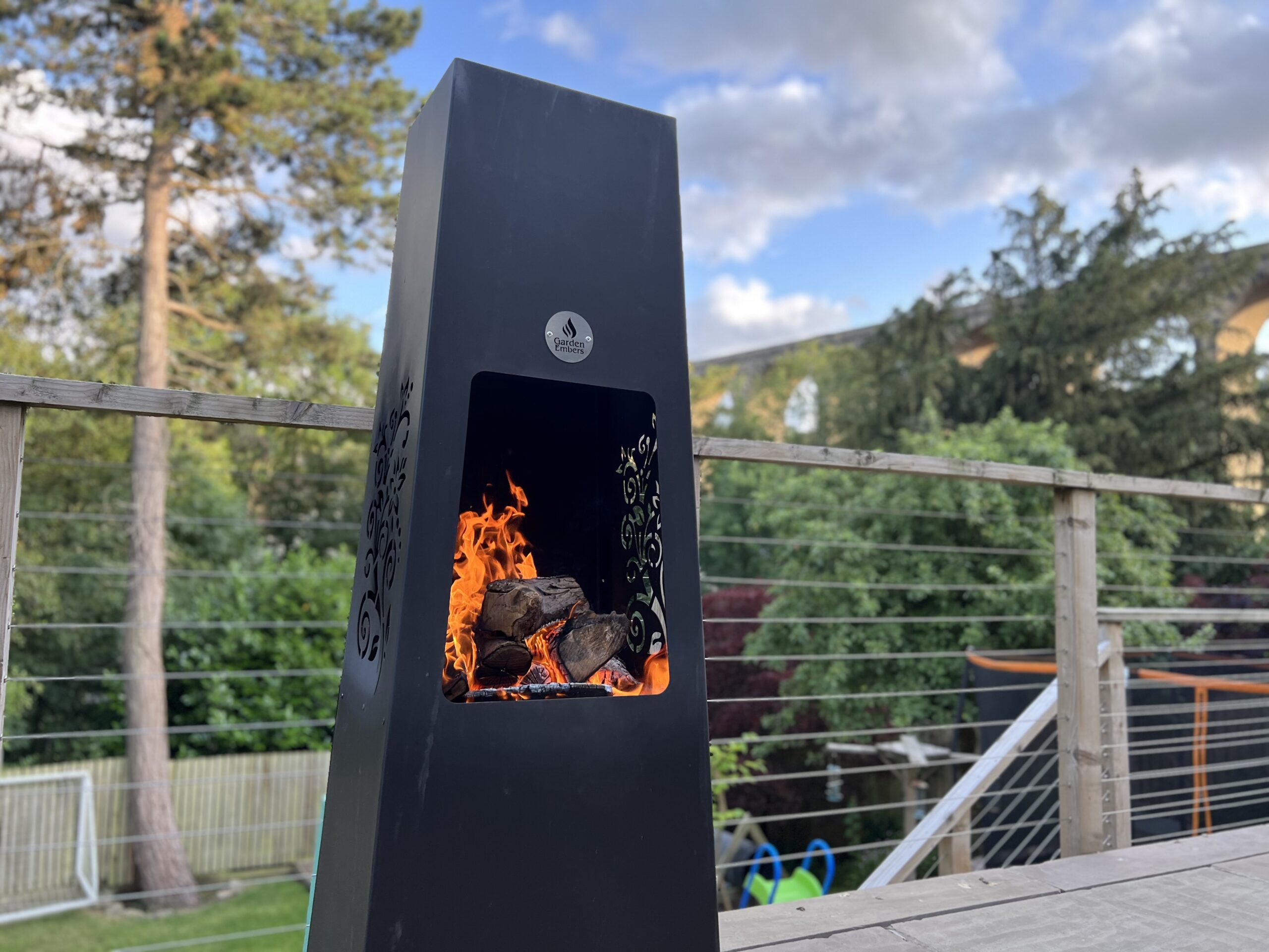 Luxury Chiminea made from tough Steel in Britain by Garden Embers